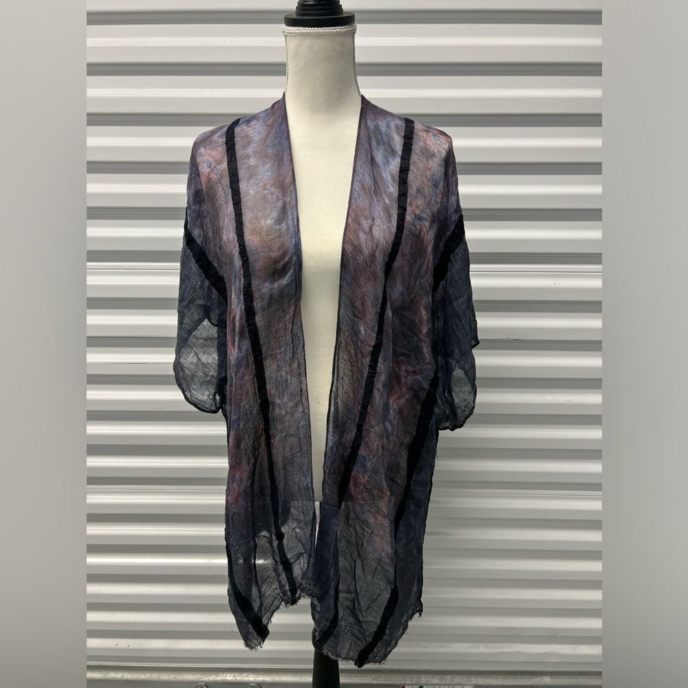 Marcus Adler Sheer Multicolor Kimono Cardigan